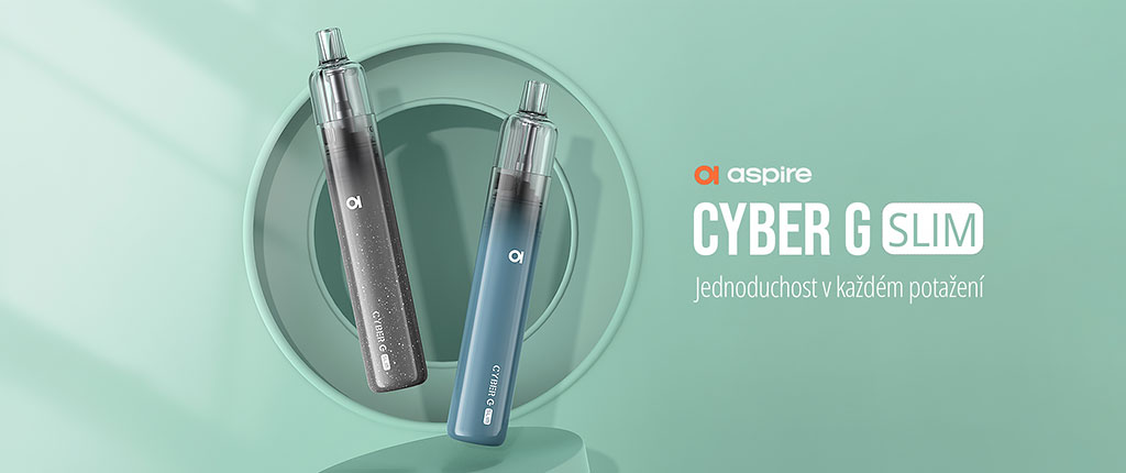 Aspire Cyber G Slim elegantní design kompaktní elektronická cigareta s minimalistickým vzhledem