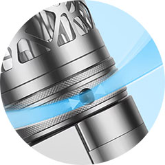 Aspire Zelos M80 airflow regulace přívod vzduchu nastavitelný potah