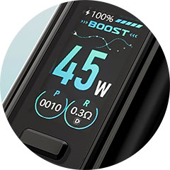 Lost Vape Thelema Nano Pod Kit, displej.