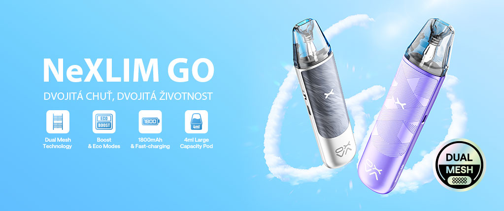 OXVA NeXLIM Go, banner s parametry