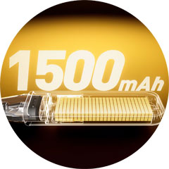 1500mAh integrovaná baterie s dlouhou výdrží