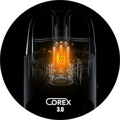 Technologie COREX 3.0 s Hive-Mesh strukturou pro lepší chuť