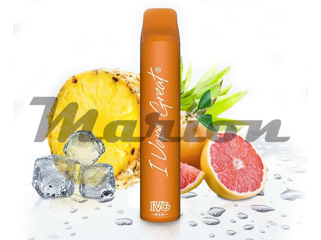 IVG Bar Plus + - Chladivý Ananas s Grepem (Pineapple Grapefruit ICE ), produktový obrázek.
