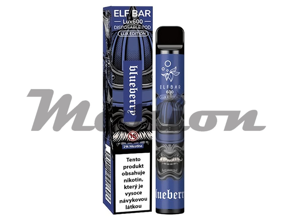 Elf Bar 600 Lux Edition - 20mg - Blueberry (Borůvka), produktový obrázek.