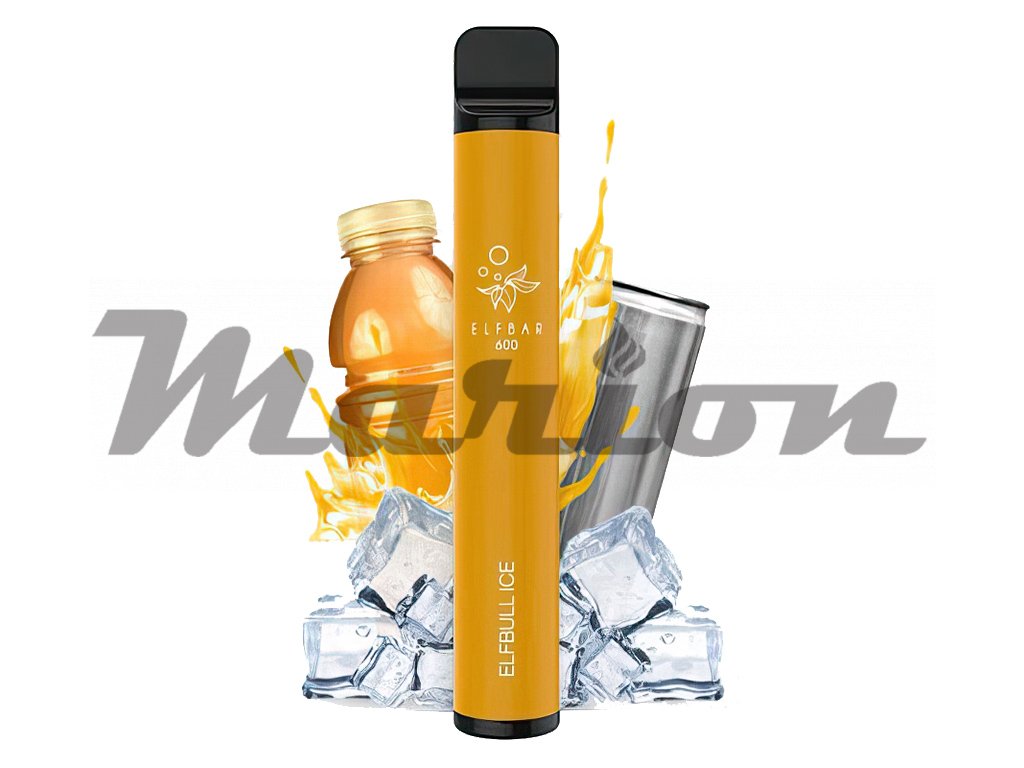 Elf Bar 600 - 20mg - Elfbull ICE (Energetický nápoj s mentolem), produktový obrázek.