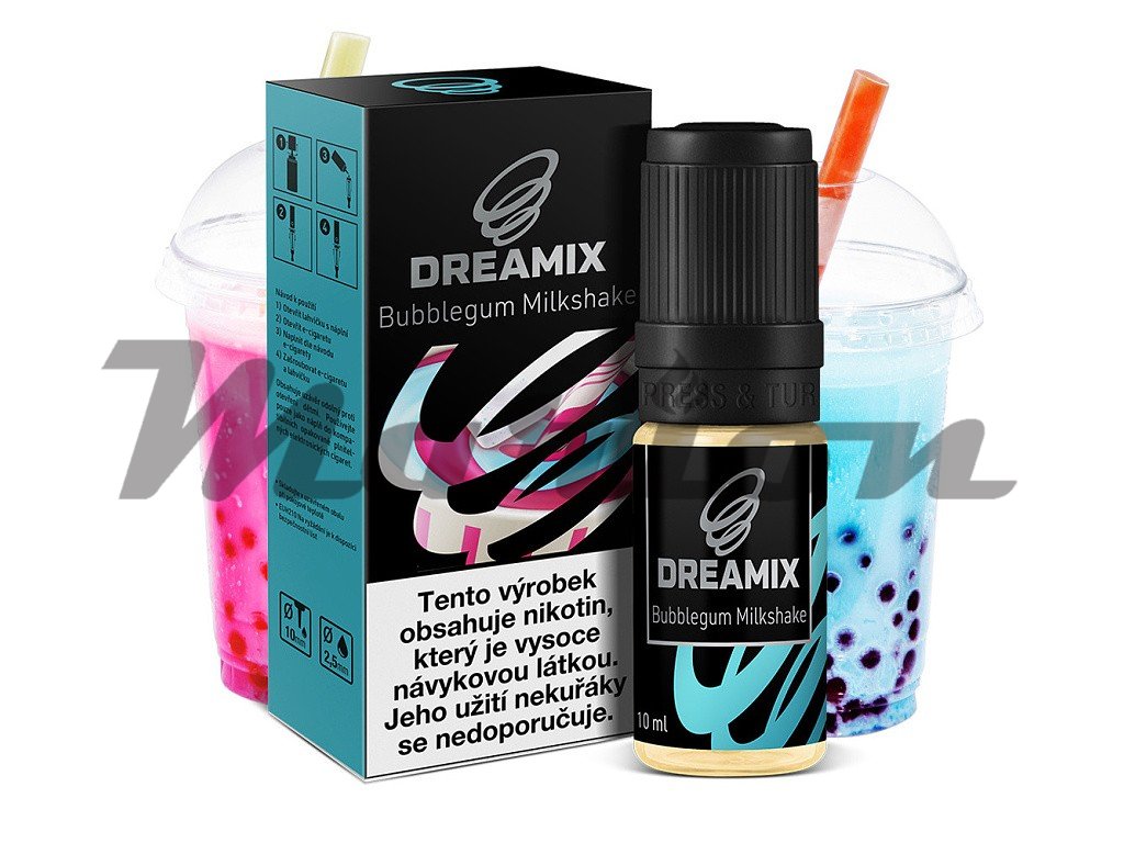 Dreamix Žvýkačkový mléčný koktejl 12mg, produktový obrázek.