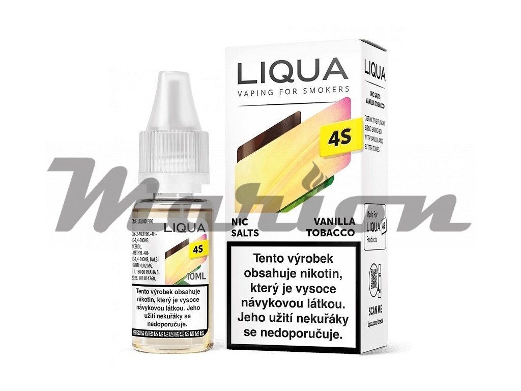 Liqua 4S - Vanilla Tobacco - 18mg, produktový obrázek.
