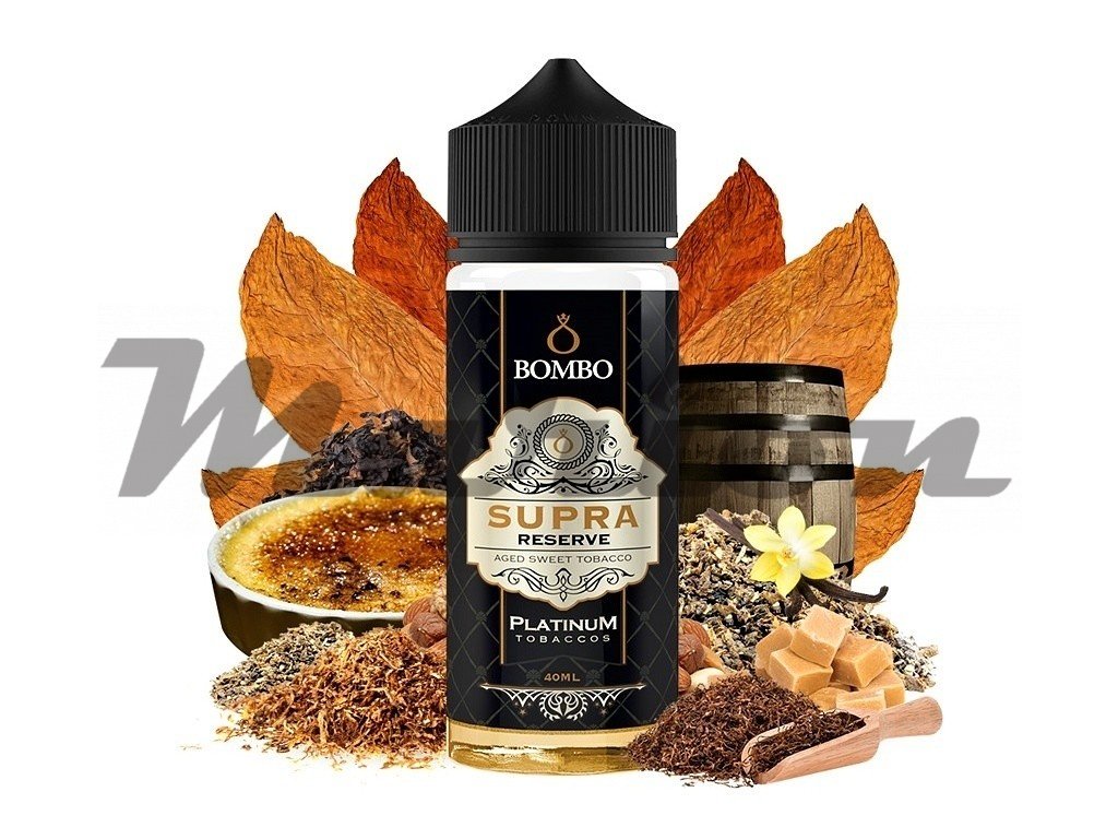 Bombo - Platinum Tobaccos - S&V - Supra Reserve (Sladký tabák s karamelem) 40ml, produktový obrázek.