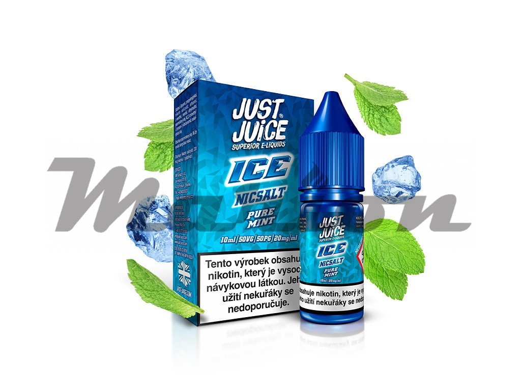 Just Juice Salt - E-liquid - ICE Pure Mint (Máta a mentol) - 11mg, produktový obrázek.