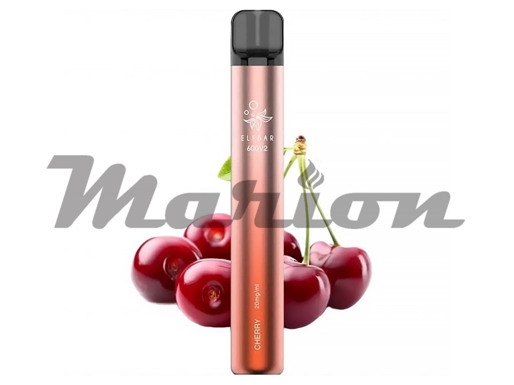 Elf Bar 600 V2 - 20mg - Cherry (Třešeň), produktový obrázek.