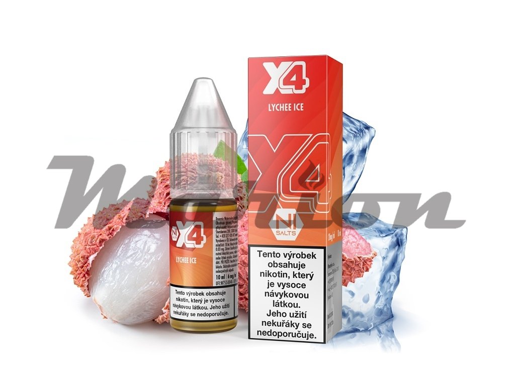 X4 Bar Juice Salt - E-liquid - Lychee ICE (Chladivé liči) - 20mg, produktový obrázek.