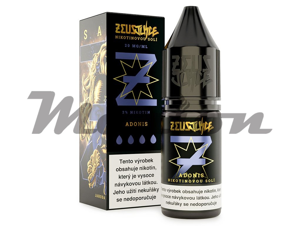 Zeus Juice Salt - E-liquid - Adonis - 10ml - 20mg, produktový obrázek.
