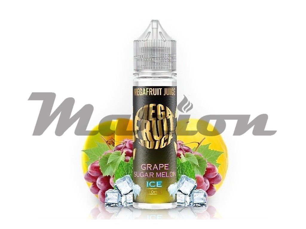 Megafruit Juice - S&V - Grape Sugar Melon ICE (Svěží hroznové víno s melounem) - 10ml, produktový obrázek.