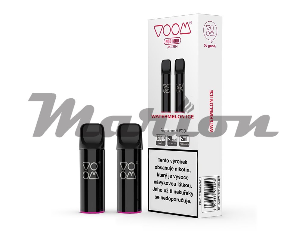 Voom Pod - přednaplněná Cratridge - Watermelon ICE (svěží meloun) - 20mg, produktový obrázek.