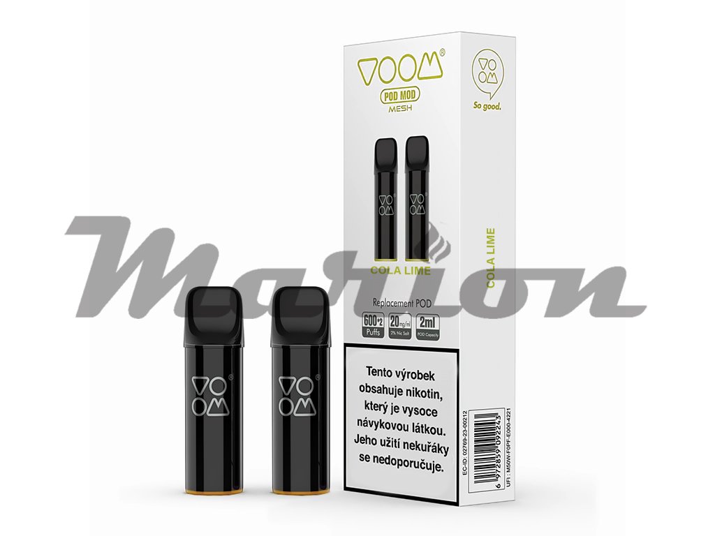 Voom Pod - přednaplněná Cratridge - Cola Lime (citrónová kola) - 20 mg, produktový obrázek.