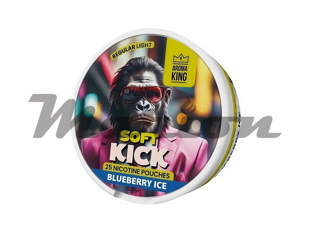 Aroma King Soft Kick - nikotinové sáčky - Blueberry ICE - 10mg /g, produktový obrázek.