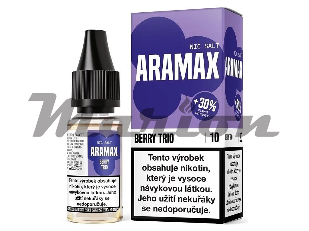 Aramax - Salt e-liquid - Berry Trio - 10ml - 10mg, produktový obrázek.
