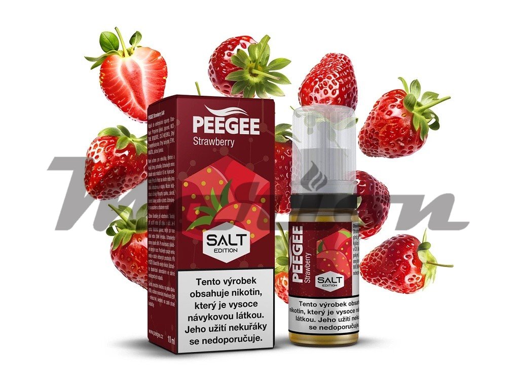 PEEGEE Salt - E-liquid - Jahoda - 20mg, produktový obrázek.