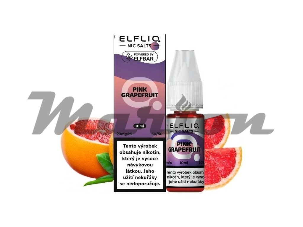 Elf Bar Elfliq - Salt e-liquid - Pink Grapefruit - 10ml - 20mg, produktový obrázek.