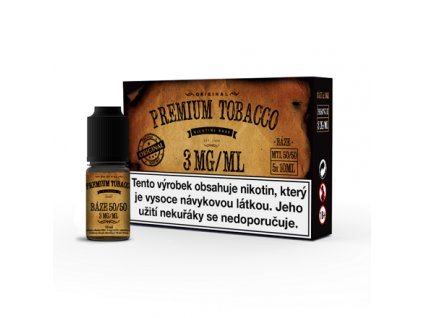 Nikotinová báze Premium Tobacco (50/50): 5x10ml / 3mg