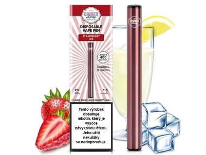 Dinner Lady Vape Pen - Jednorázová cigareta (Strawberry Ice) 20mg 