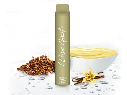 IVG Bar Plus + - Tabák s vanilkou (Vanilla Custard Tobacco), produktový obrázek.