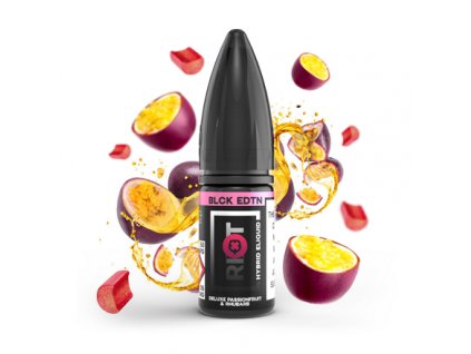 E-liquid Riot S:ALT 10ml / 20mg: Deluxe Passionfruit & Rhubarb (Marakuja s rebarborou)