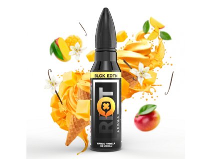 Příchuť Riot Squad BLCK EDTN S&V: Mango Vanilla Ice Cream (Mango s vanilkovou zmrzlinou) 20ml