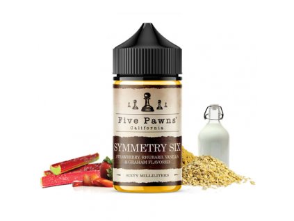 Příchuť Five Pawns Original S&V: Symmetry Six (Jahoda s rebarborou a grahamovou sušenkou) 20ml