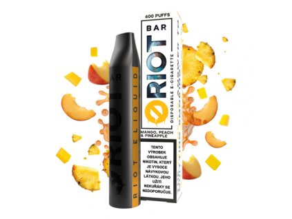 Elektronická cigareta: Riot Bar Disposable Pod 10mg (Mango Peach Pineapple)