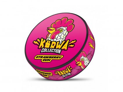 Kurwa Collection - nikotinové sáčky - Strawberry Gum, produktový obrázek.