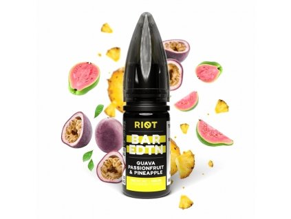 Riot BAR EDTN - Salt e-liquid - Guava Passionfruit Pineapple - 10ml - 20mg, produktový obrázek.