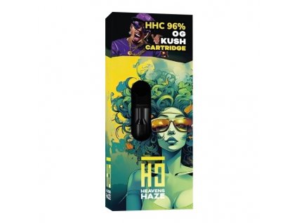 Heavens Haze HHC Cartridge - 96% HHC - OG Kush - 1ml, produktový obrázek.
