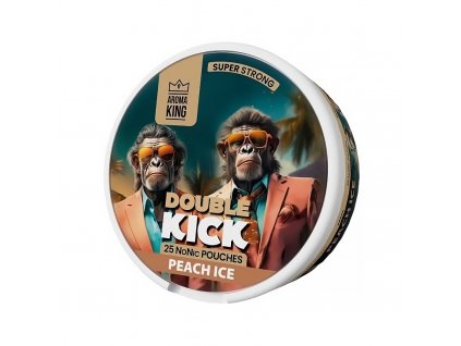 Aroma King Double Kick - NoNic sáčky - Peach ICE - 10mg /g, produktový obrázek.