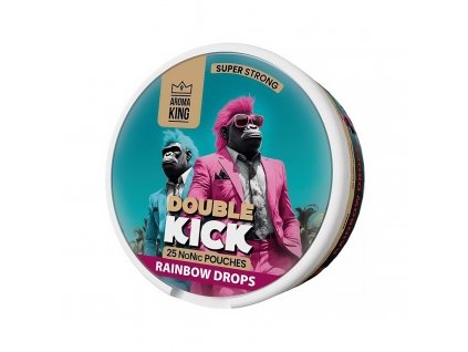 Aroma King Double Kick - NoNic sáčky - Rainbow Drops - 10mg /g, produktový obrázek.