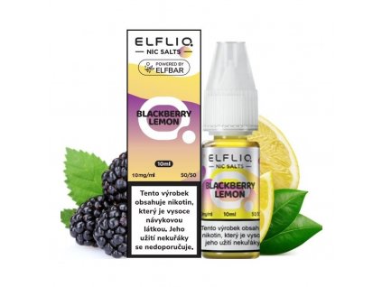 Elf Bar Elfliq - Salt e-liquid - Blackberry Lemon - 10ml - 10mg, produktový obrázek.