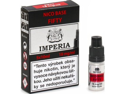 nikotinova baze imperia fifty pg50 vg50 5x10ml 18mg