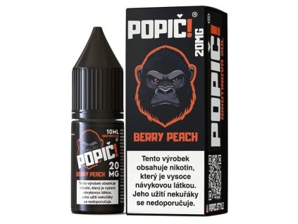 Popič! - Salt e-liquid - Berry Peach - 10ml - 20mg, produktový obrázek.