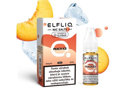 Elfliq Salt Peach Ice (Ledový broskvový džus) 10ml 20mg