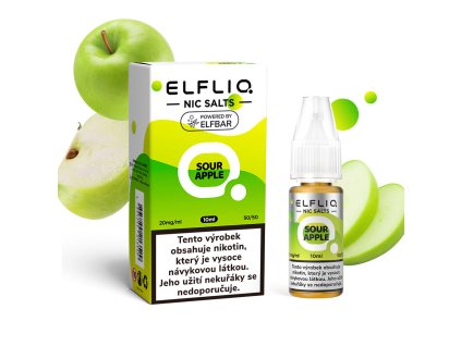 Elfliq Salt Sour Apple (Nakyslé jablko) 10ml 20mg