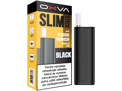 oxva slimstick elektronicka cigareta 1500mah classic tobacco 20mg black color