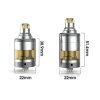 Yachtvape Pandora MTL RTA clearomizér Stříbrná 2ml/3,5ml