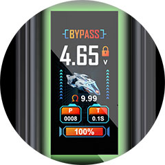 Aspire Zelos M80 barevný TFT displej LED efekty osm úrovní jasu