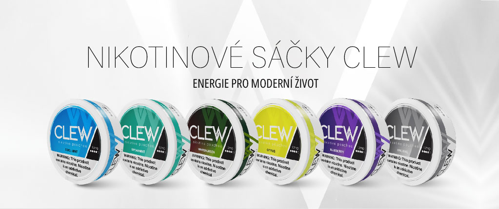 Nikotinové sáčky Clew, energie pro moderní život, banner