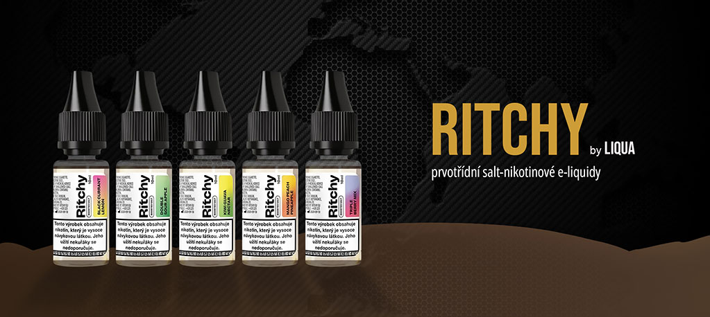 E-liquidy Ritchy Salt, banner.