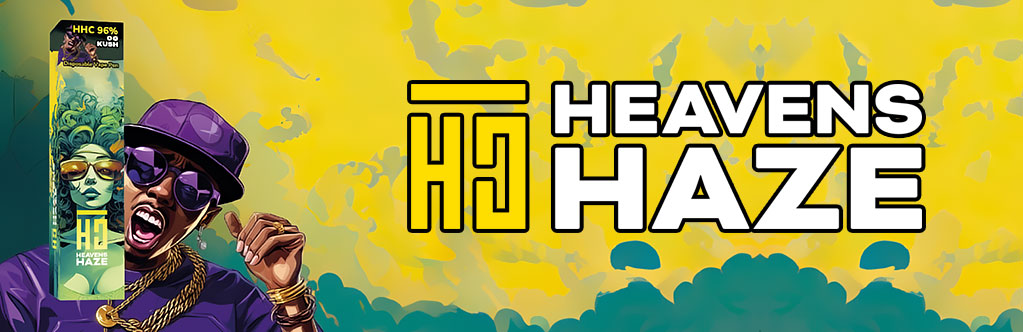 Vaporizační pera Heavens Haze HHC, banner.
