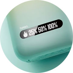 Displej Lost Mary BM1000 Turbo zobrazující procento spotřeby e-liquidu v reálném čase