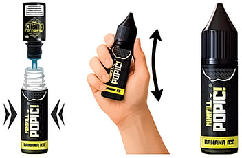 Technické parametry a specifikace MINIFILL POPIČ! e-liquidu