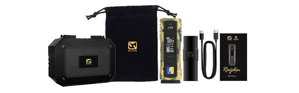 Mod Rayden 100 CS Limited Edition V2.0, obsah balení.