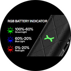 OXVA Xlim Go - LED indikace stavu nabití baterie